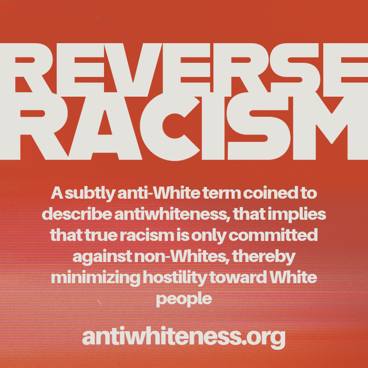 Infographic explaining the concept of Reverse Racism
